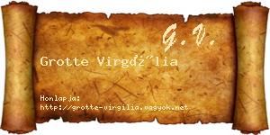 Grotte Virgília névjegykártya